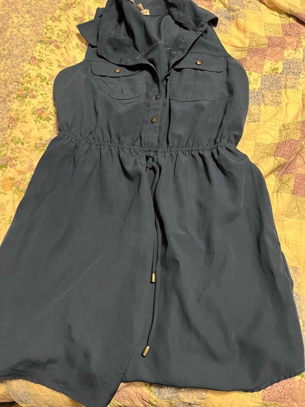 Gypsies & Moondust Navy Blue Sleeveless Midi Dress